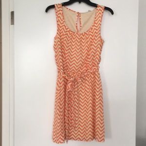 Orange chevron dress